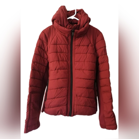 BERNARDO  Hooded Quilted Water Repellent Jacket In Red Sangria, XXL - Picture 1 of 9